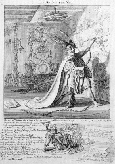 De auteur gek geworden door Paul Sandby